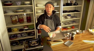 長ネギとハムはチャーハンができあがる最後のほうに加える