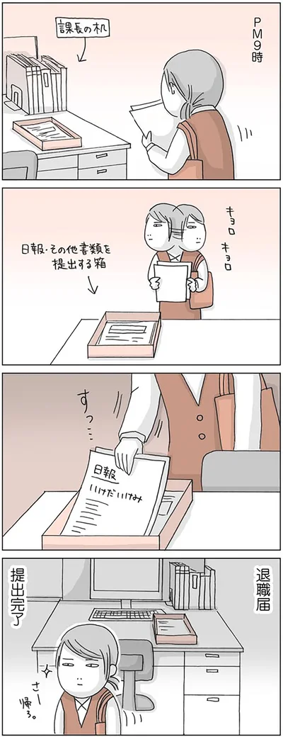 退職届提出完了