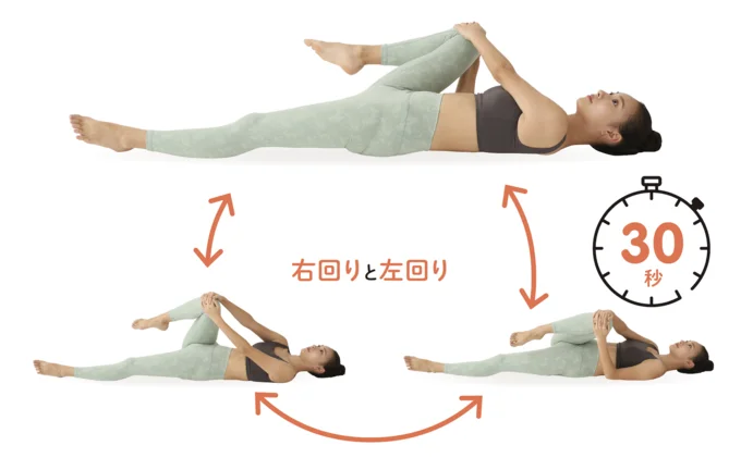 足と股関節を大きくゆっくり回す