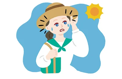 夏の外出時は要注意！「帽子によるこすれ」