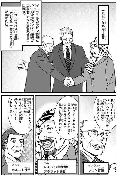 暫定自治政府原則の宣言に調印