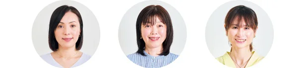 参加した『レタスクラブ』読者。松本千恵子さん(左)、樋口裕子さん(中央)、町田 恵さん(右)