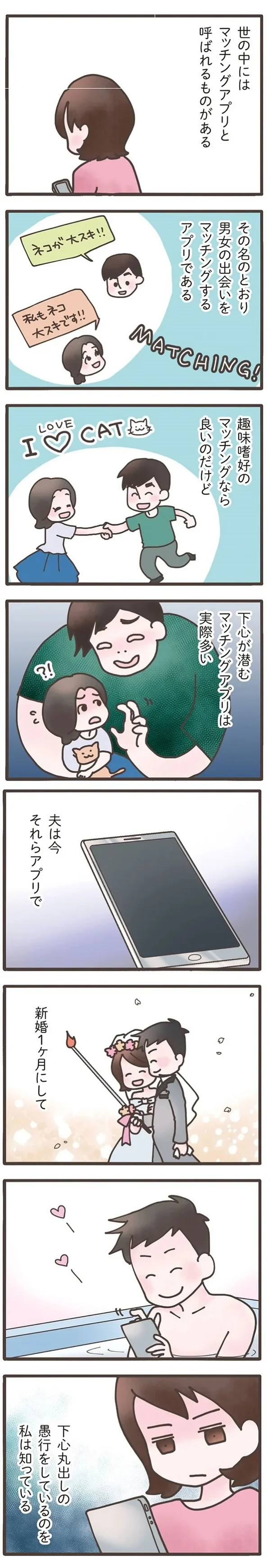 『旦那がマッチングアプリでやりとりしてる相手は嫁です』より