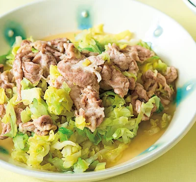 塩もみキャベツの豚こま蒸し
