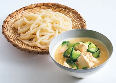 塩もみきゅうりの具だくさんつけ麺