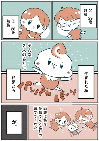 両親は私を愛情てんこ盛りで育ててくれた