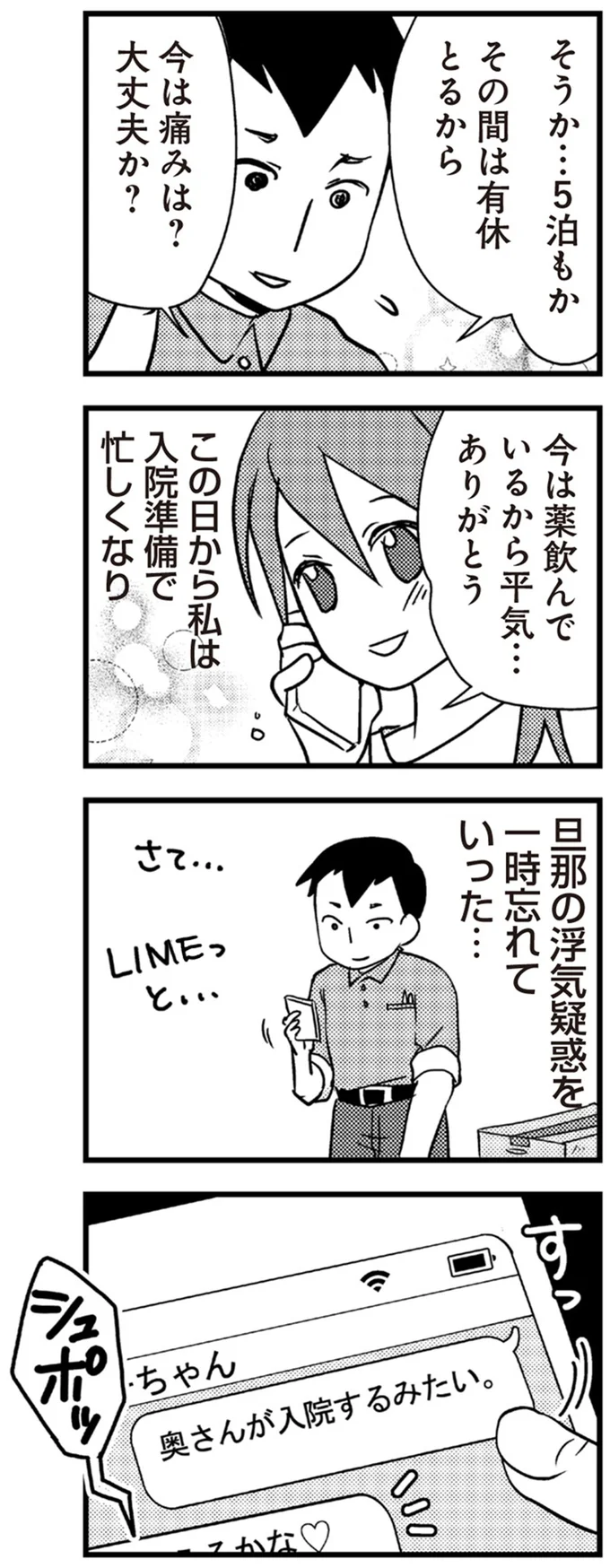 奥さんが入院するみたい