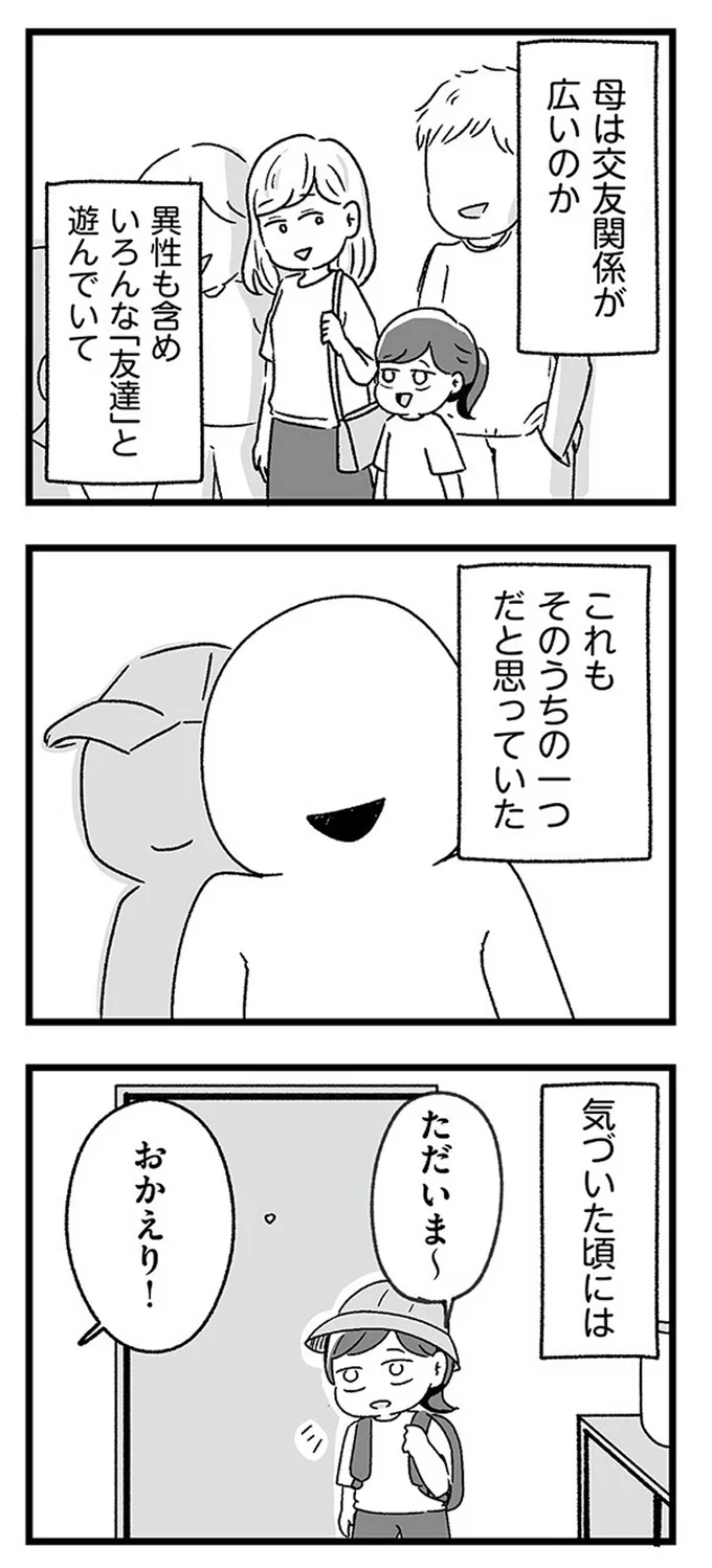 母は交友関係が広いのか異性も含めいろんな友達と遊んでいて