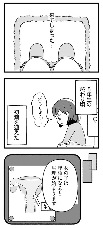 5年生の終わり頃、初潮を迎えた