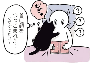 猫が飼い主の首に