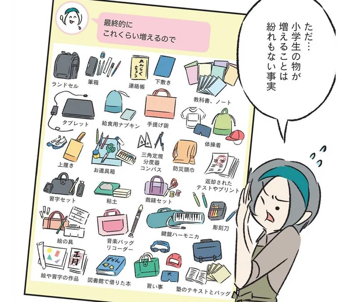 片づけには先見性が大事！ 小学生の学用品はめっちゃ増えるってホント？