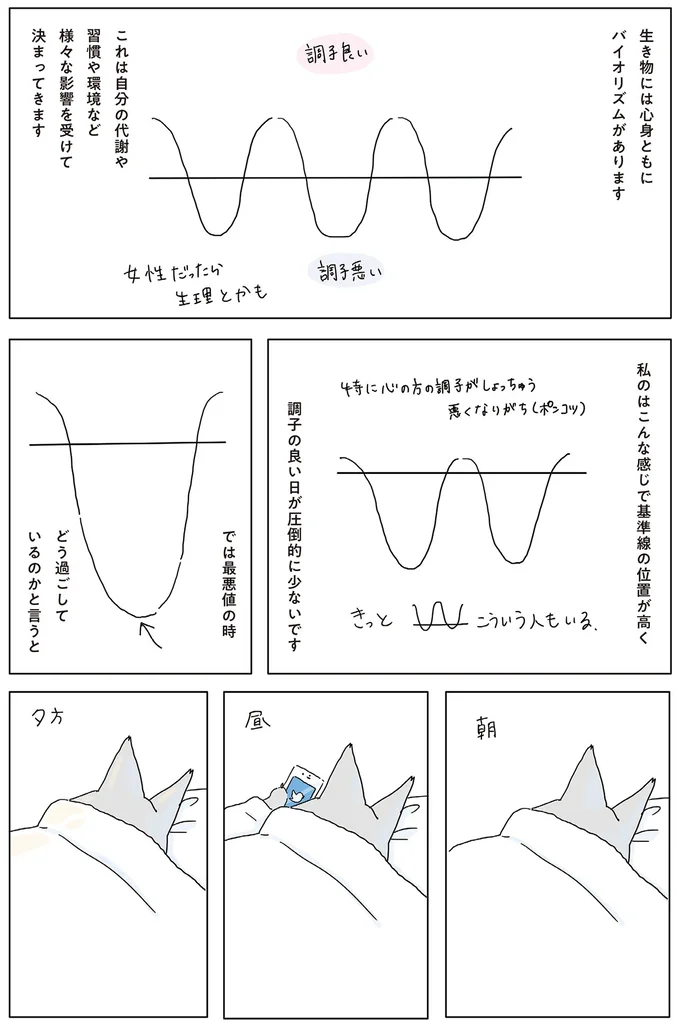 生き物には心身ともにバイオリズムがあります