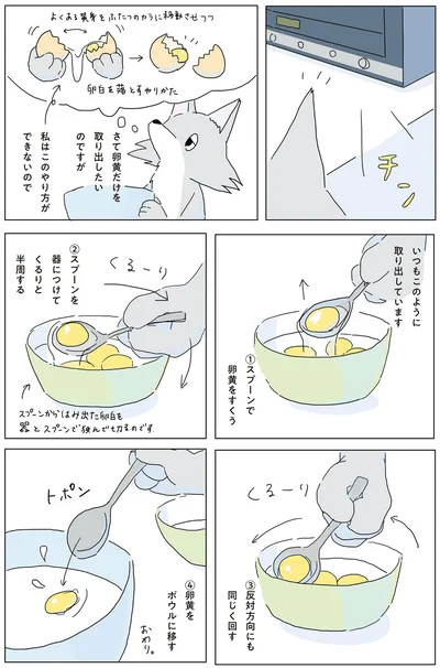 さて卵黄だけを取り出したいのですが