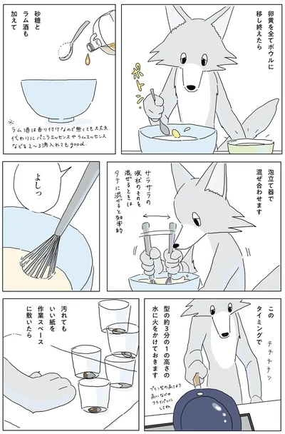 泡立て器で混ぜ合わせます