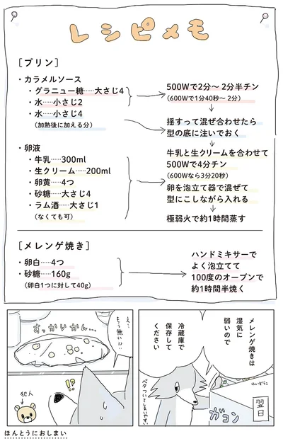 レシピメモ