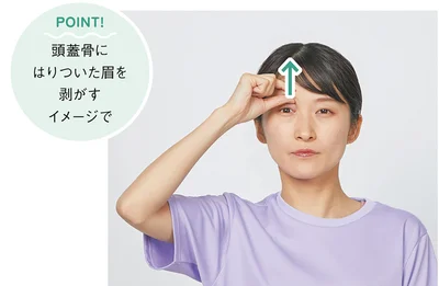眉毛を上下に動かす