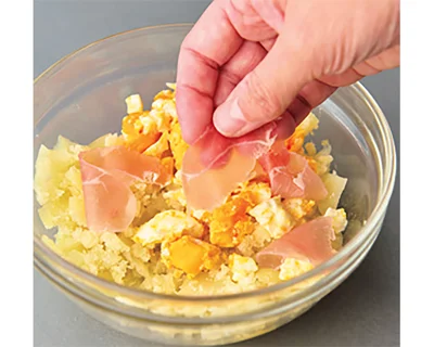 大きめにちぎると存在感が出て◎