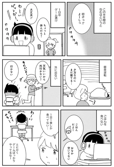 １日中ゲーム漬け