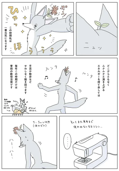 せわしなく動き回ります