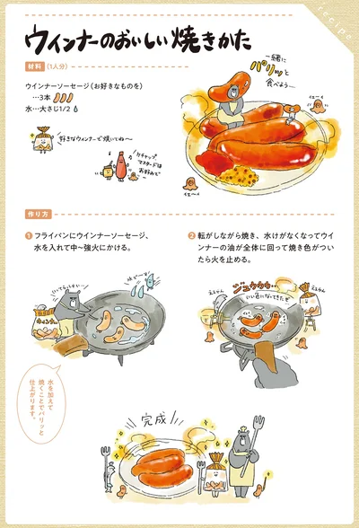 ウインナーのおいしい焼きかた