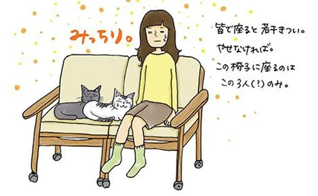 すべては愛猫のため！使いにくいソファを仕事椅子にしている理由