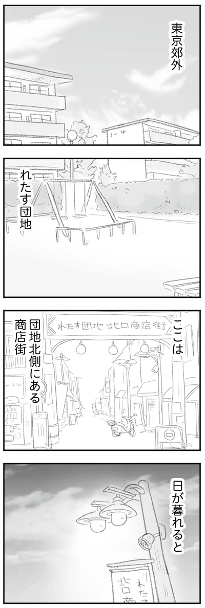 ここは団地北側にある商店街