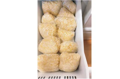 ご飯は100gで小分け冷凍