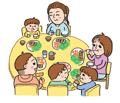 子どもも自分も同じ料理を食べる