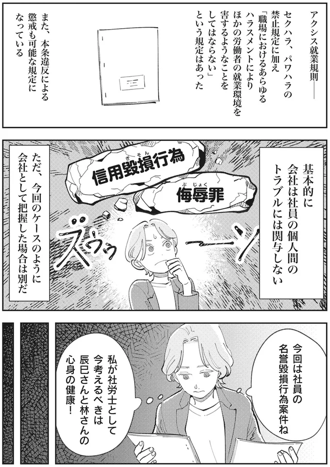 今回は社員の名誉毀損行為案件ね