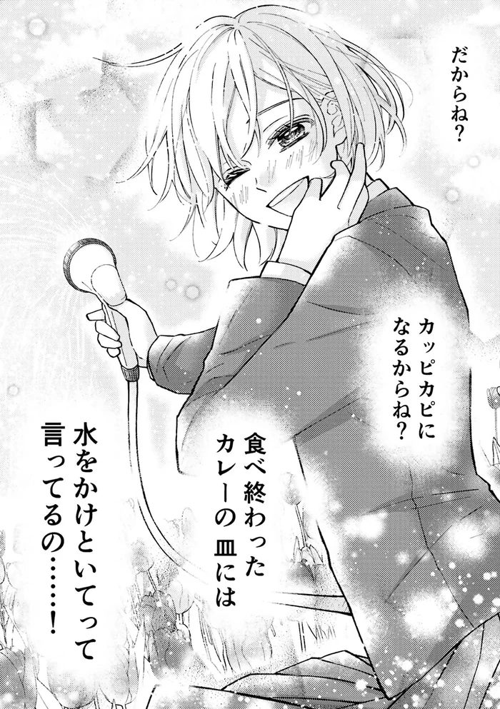 皿洗いをしない人にはわからない切実なお願い「水をかけといて！」／少女漫画ぽく愚痴る。（15）