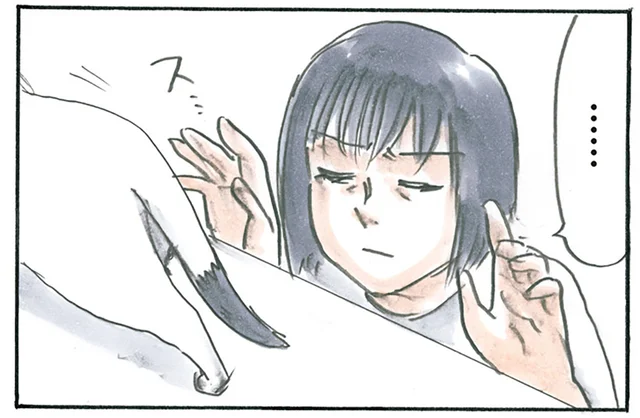 飼い主、油断してました。猫の体に顔を押し付けてから気づく失態／拾い猫のモチャ3（8）