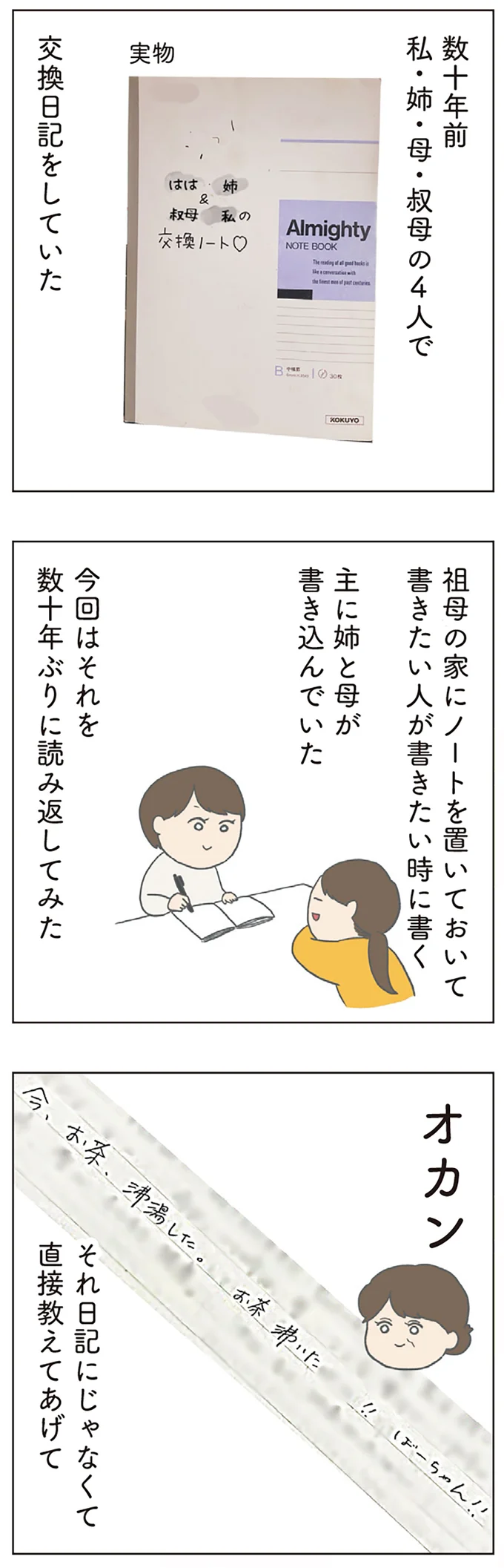 交換日記をしていた