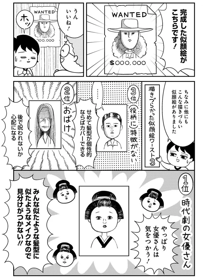 完成した似顔絵がこちらです！