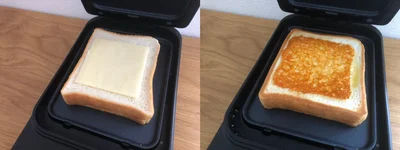 チーズがこんがりとパンに焼きつけられる感じに