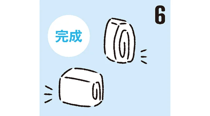 自立してつるんとした、長方形になればできあがり。