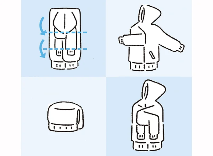 意外に知らない?パーカーの上手なたたみ方