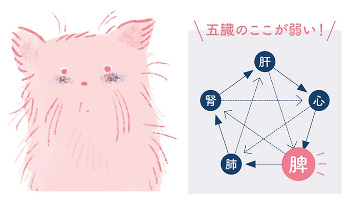 血流がとどこおるせいで血の質が悪くなり黒ずむ