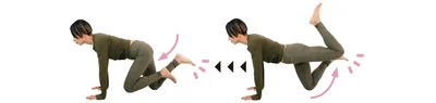 支えになっている脚の足先を浮かせる