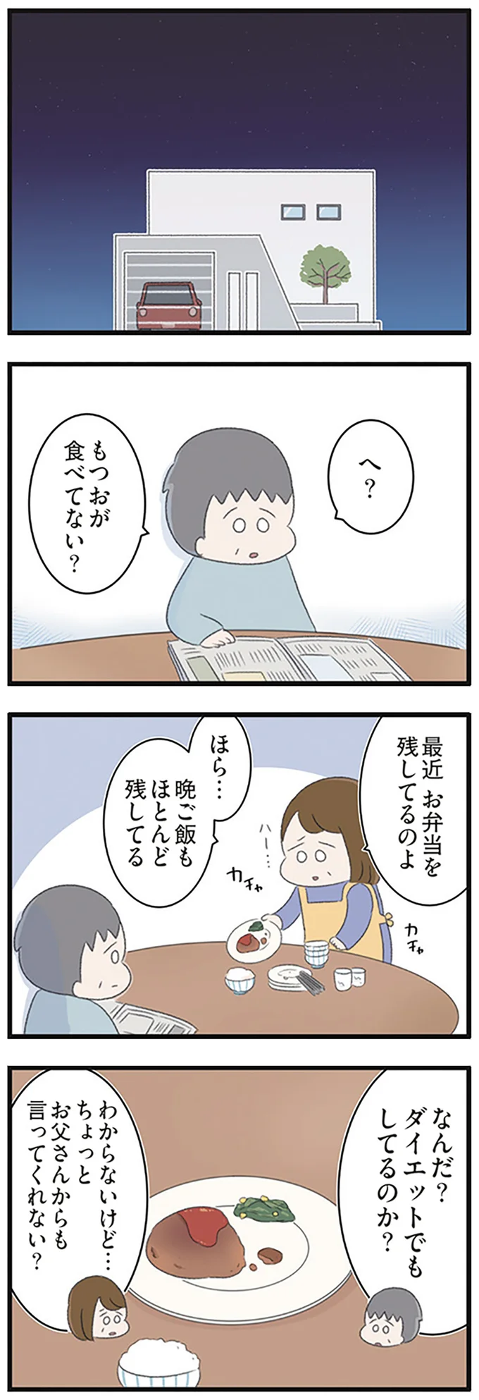 最近お弁当を残してるのよ