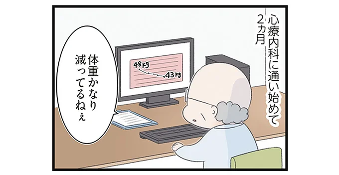 体重かなり減ってるねぇ