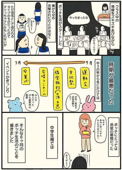 中3の秋からはイベントがぎっしりで…