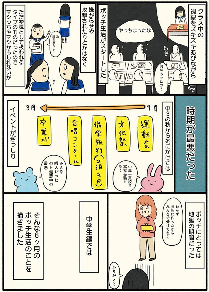 中3の秋からはイベントがぎっしりで…