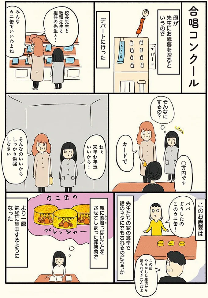 母が先生にお歳暮を贈るため