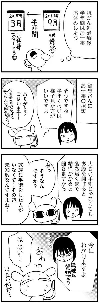 半年くらいは様子見た方がいいですよ