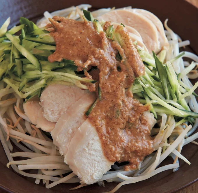 レンチンでできる「しっとり棒々鶏」