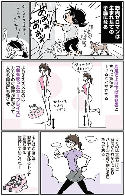 筋肉ゼロマンは生まれたての子鹿になる