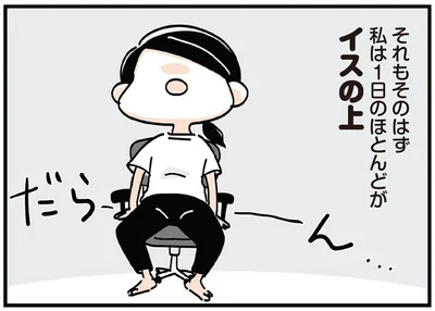 私は1日のほとんどがイスの上
