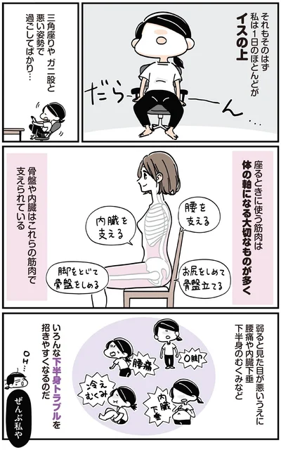悪い姿勢で過ごしてばかり…