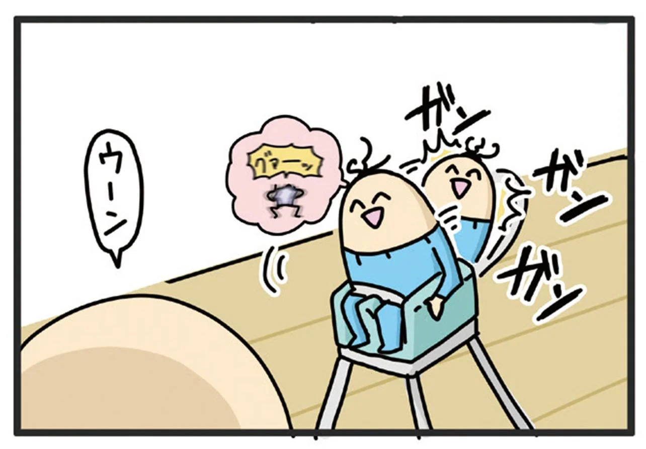 頭は痛くないの？ヘドバンしながらやってくる愛しのベビー／ヤケッパチ