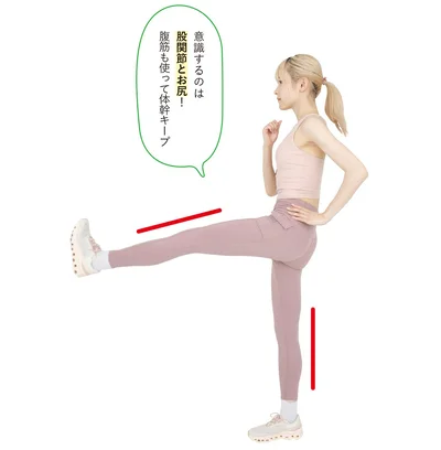意識するのは股関節とお尻！